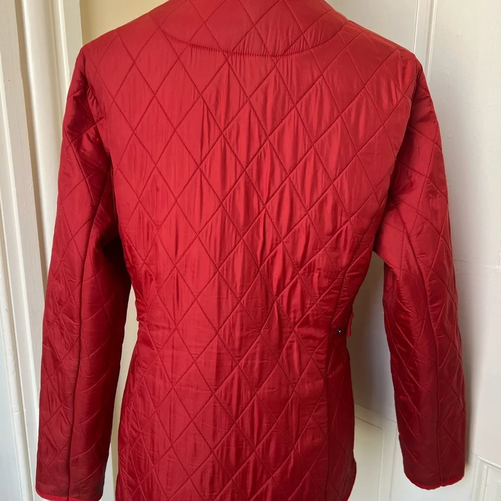 Barbour Women's Vibrant Red Quilted Utility Jacket - Picture 5 of 6